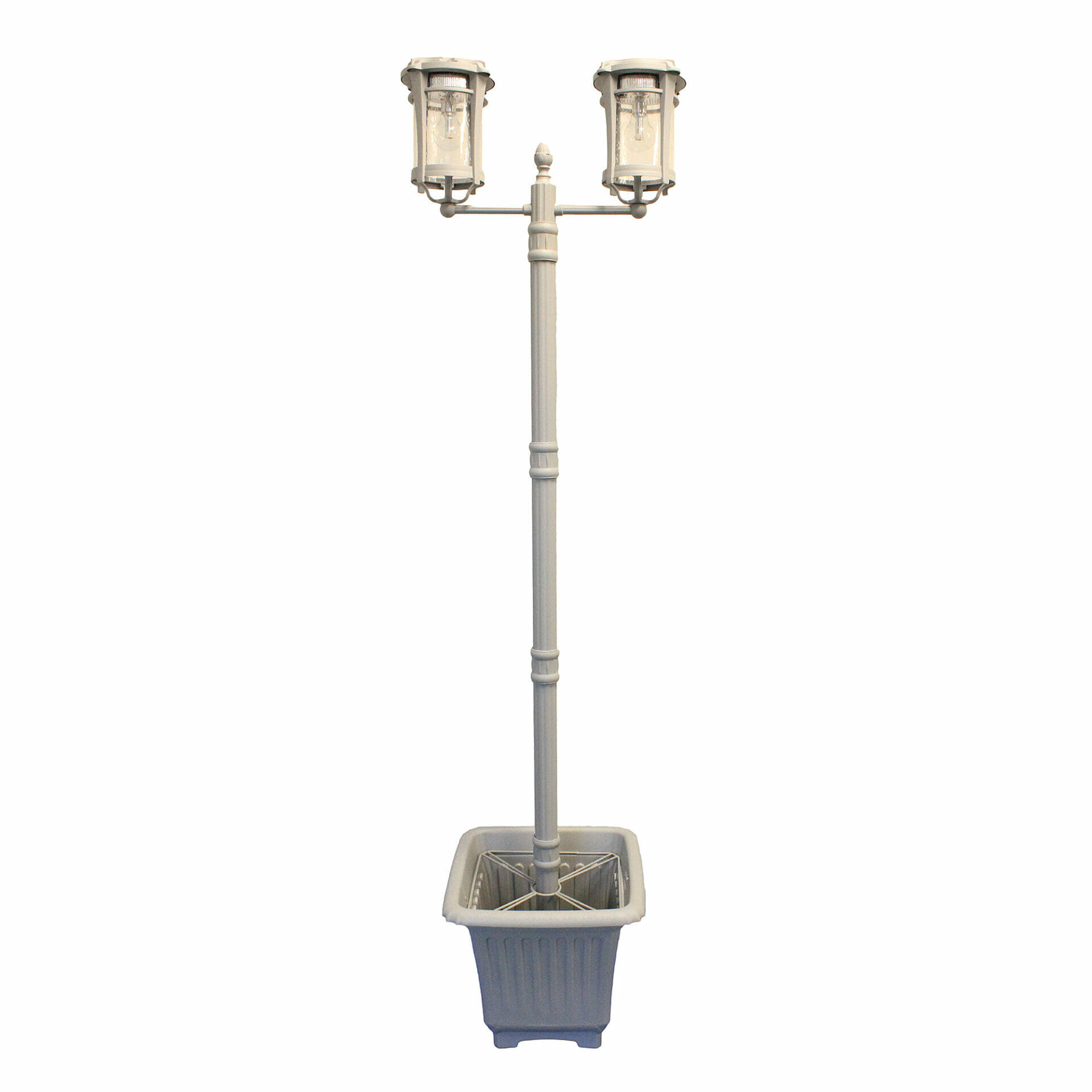 Soon to be sold out!!💝Last Day For Clearance,Buy 2 get 2 free ✨  75.5"Tall Solar Lamp Post with Planter & Stake