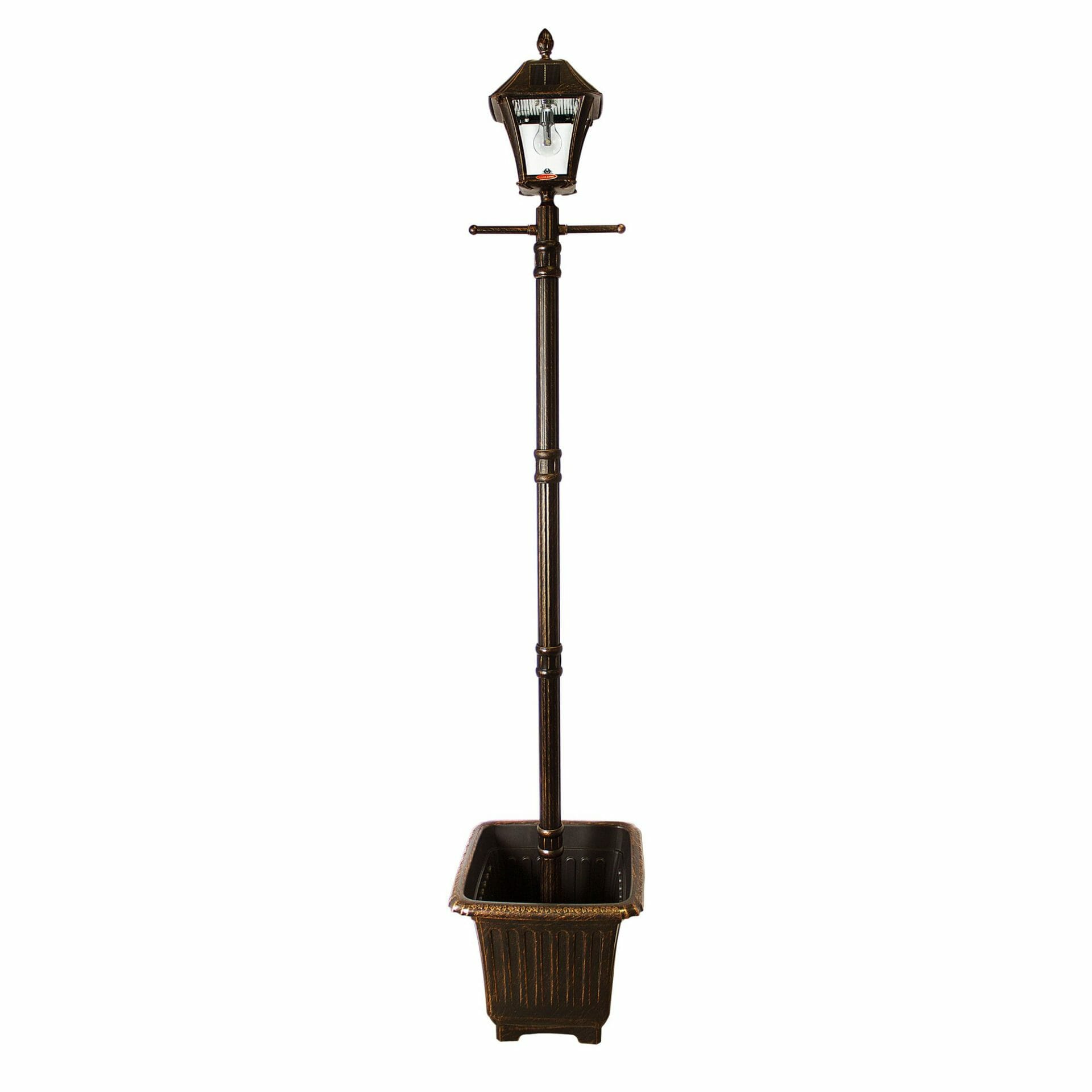 Soon to be sold out!!💝Last Day For Clearance,Buy 2 get 2 free ✨  75.5"Tall Solar Lamp Post with Planter & Stake