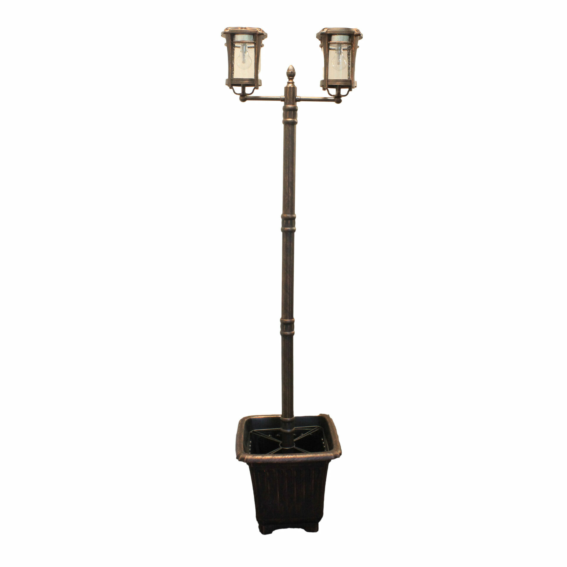 Soon to be sold out!!💝Last Day For Clearance,Buy 2 get 2 free ✨  75.5"Tall Solar Lamp Post with Planter & Stake