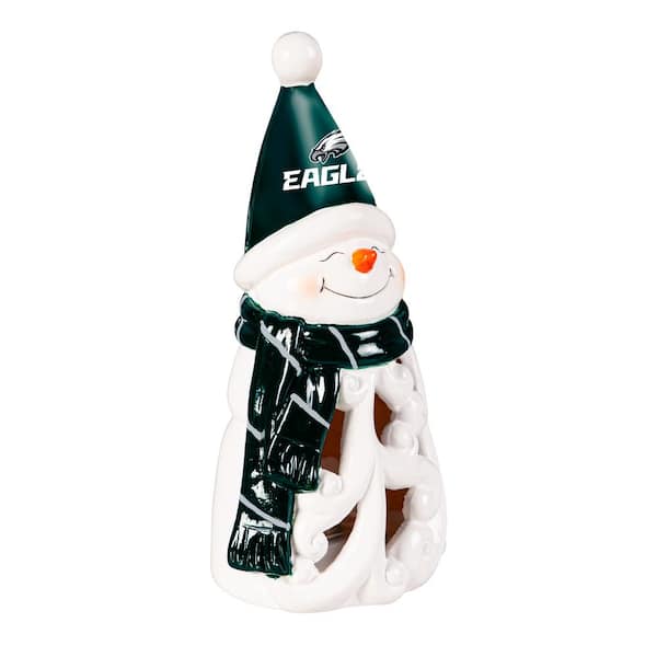 Evergreen 8"H LED Snowman Garden Statuary with NFL Team Logo