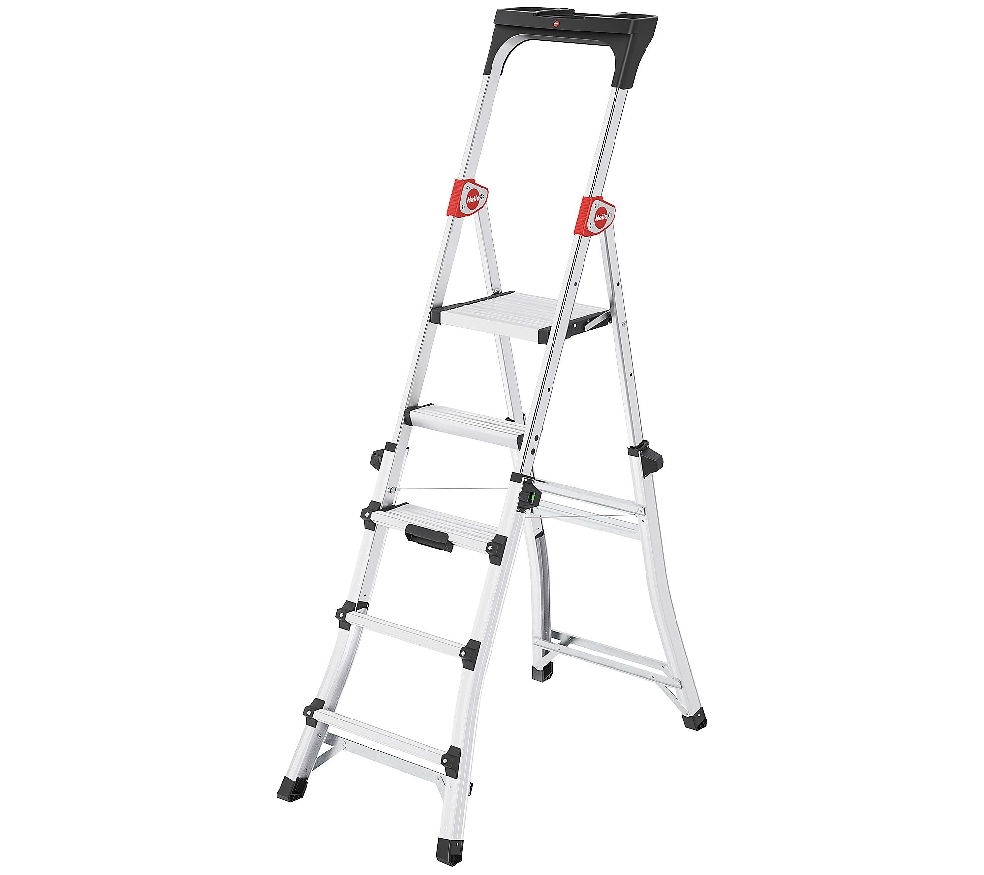 ✨💝𝗧𝗼𝗱𝗮𝘆'𝘀 𝗦𝗽𝗲𝗰𝗶𝗮𝗹𝘀✨ Buy 1 Get 1 Free ✨Hailo Adjustable Ladder w/ Safety Bar & XL Platform