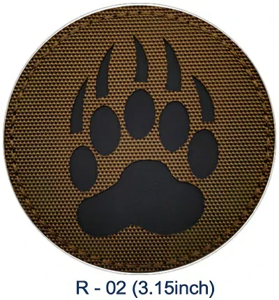 3.5" Bear Claw Pet Harness Velcro Patch