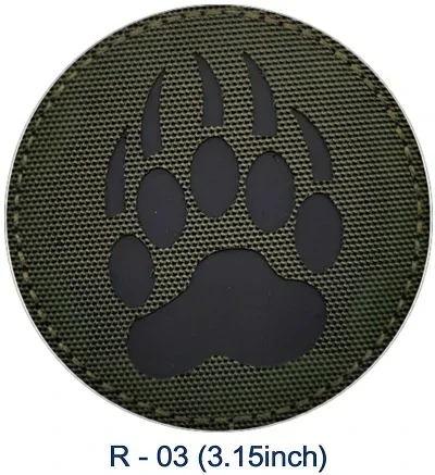 3.5" Bear Claw Pet Harness Velcro Patch