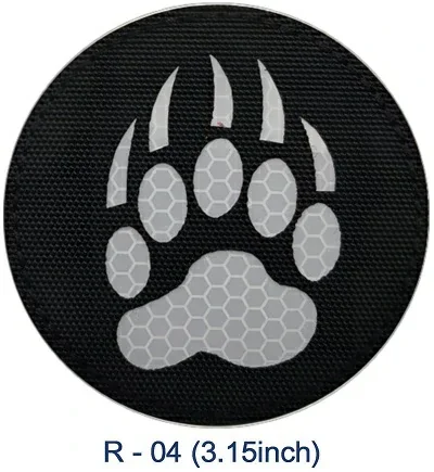 3.5" Bear Claw Pet Harness Velcro Patch