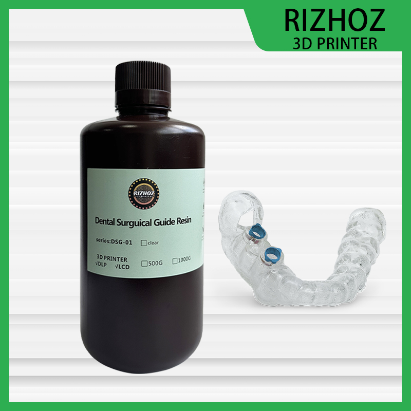 RIZHOZ Dental Surgical Guide Resin 405nm for LCD/DLP 3D Printers – Biocompatible, High Precision, Autoclavable