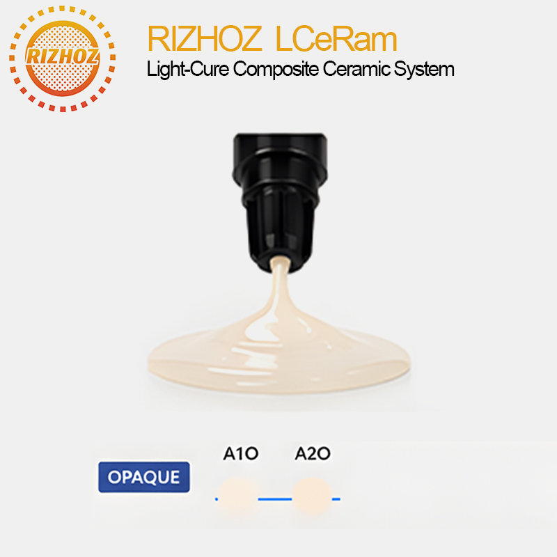 RIZHOZ Opaque Ceramic Light Cure Composite Ceramic Resin A1O A2O Flowable Dental Light Curing Polymerized Porcelain Material