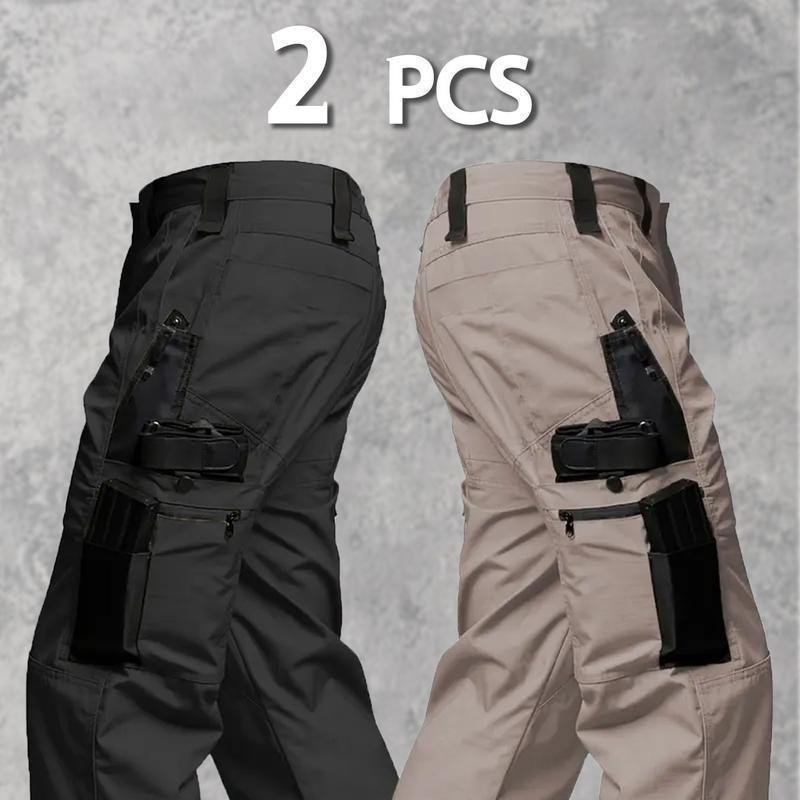 Men's Solid Color Tactical Work Pants,230g/m² new fabric，with Multiple Pockets and Zipper Closures, Durable Outdoor Training Pants, Available in Multiple Colors, Fishing, outdoor activities, work, hiking, camping，Suitable for Spring and Autumn Wear.