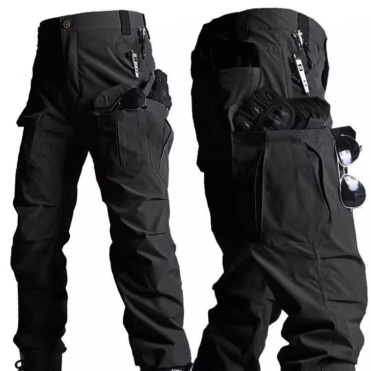 Men's Solid Color Tactical Work Pants-01