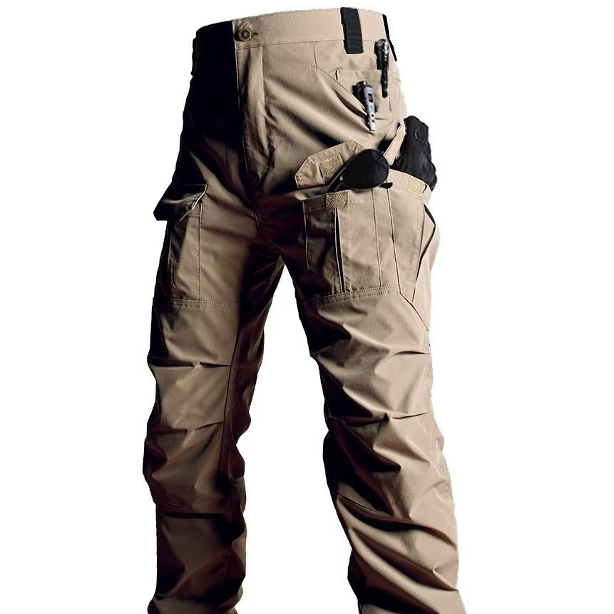 Men's Solid Color Tactical Work Pants-01