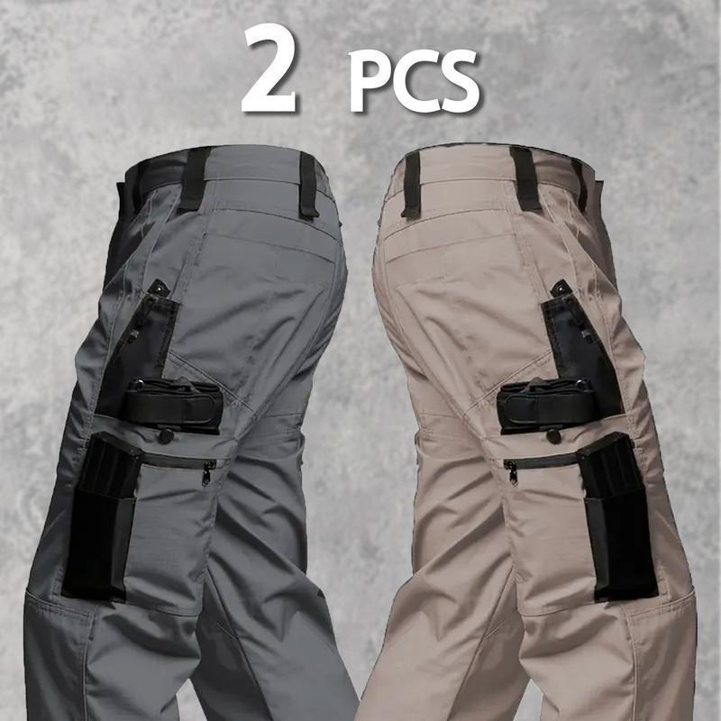 Men's Solid Color Tactical Work Pants,230g/m² new fabric，with Multiple Pockets and Zipper Closures, Durable Outdoor Training Pants, Available in Multiple Colors, Fishing, outdoor activities, work, hiking, camping，Suitable for Spring and Autumn Wear.