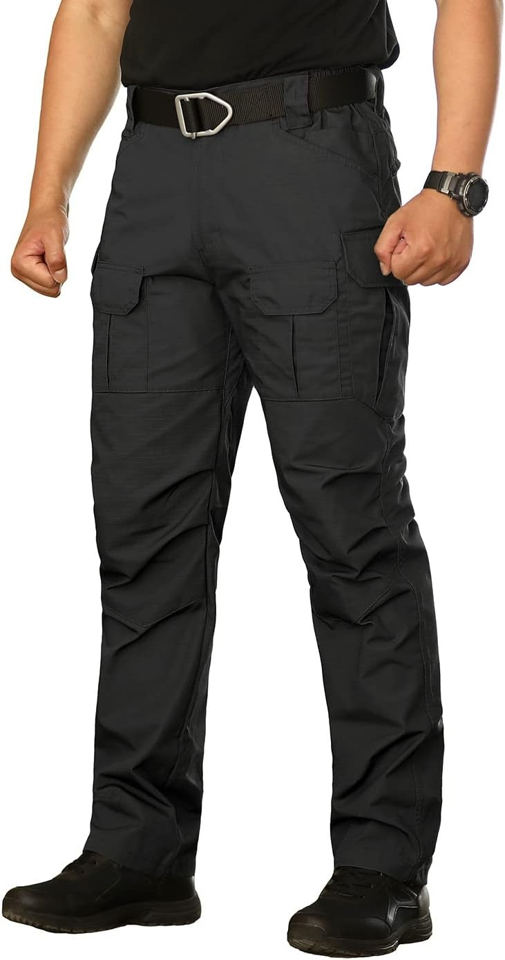Men's Solid Color Tactical Work Pants-01