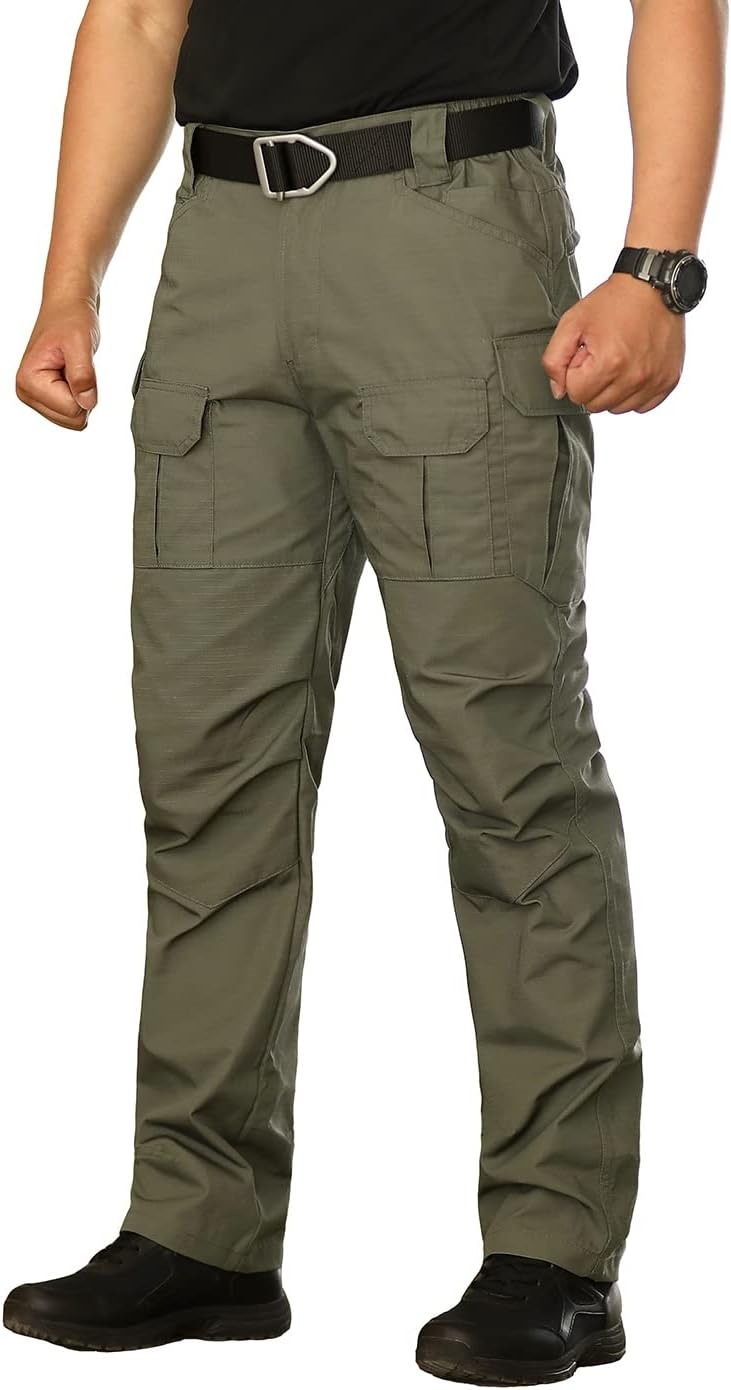 Men's Solid Color Tactical Work Pants-01