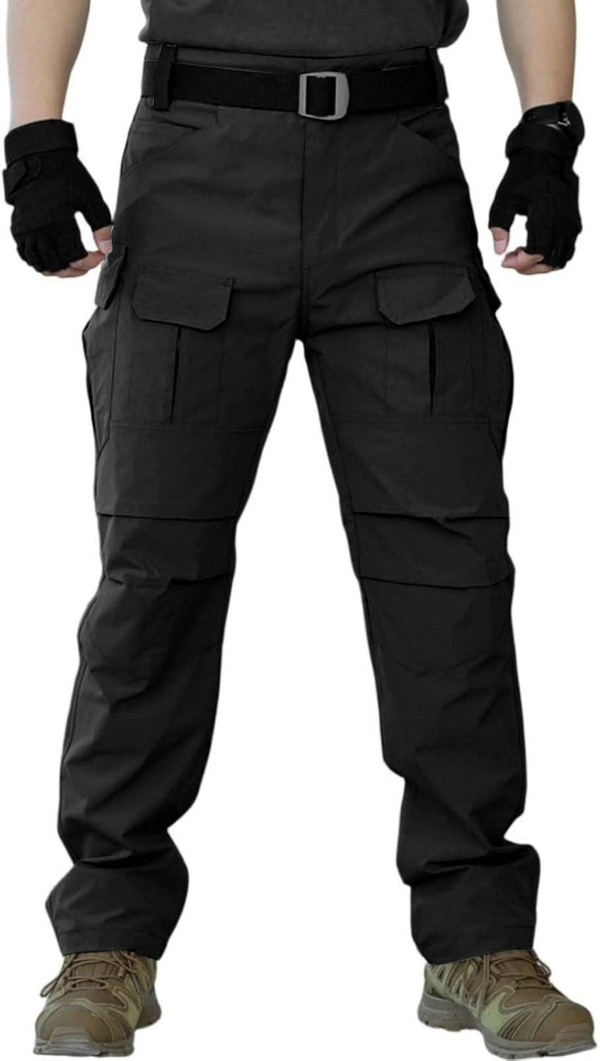 Men's Solid Color Tactical Work Pants-01