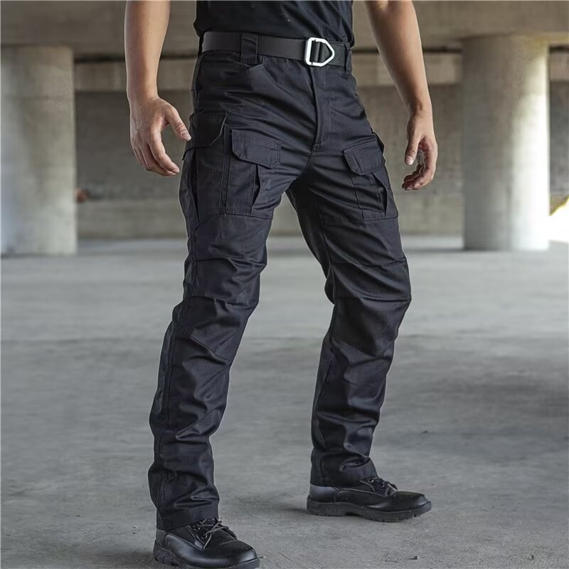 Men's Solid Color Tactical Work Pants-01