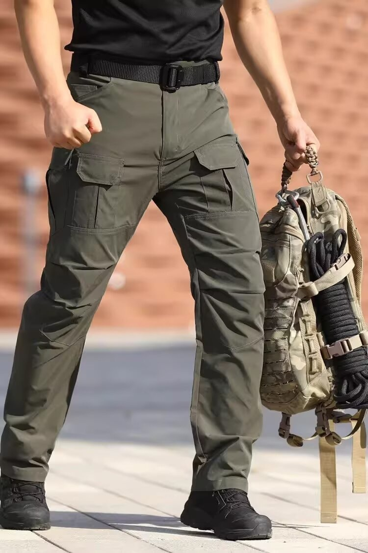 Men's Solid Color Tactical Work Pants-01