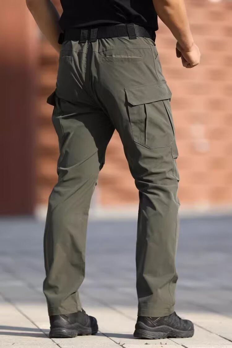 Men's Solid Color Tactical Work Pants-01