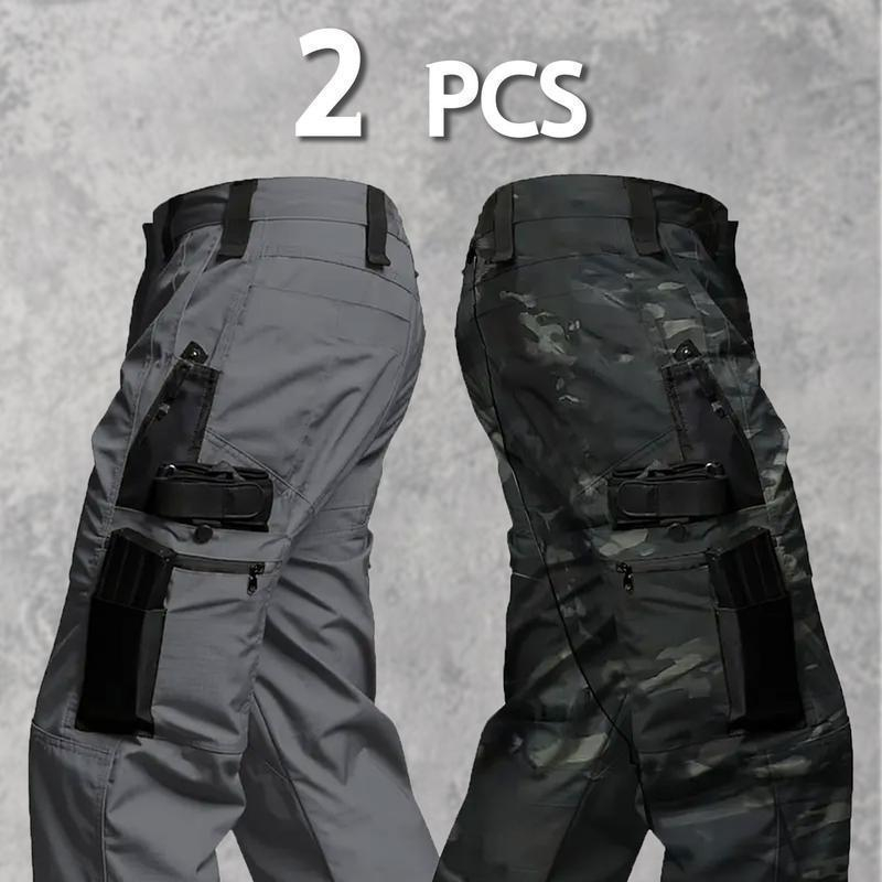 Men's Solid Color Tactical Work Pants,230g/m² new fabric，with Multiple Pockets and Zipper Closures, Durable Outdoor Training Pants, Available in Multiple Colors, Fishing, outdoor activities, work, hiking, camping，Suitable for Spring and Autumn Wear.