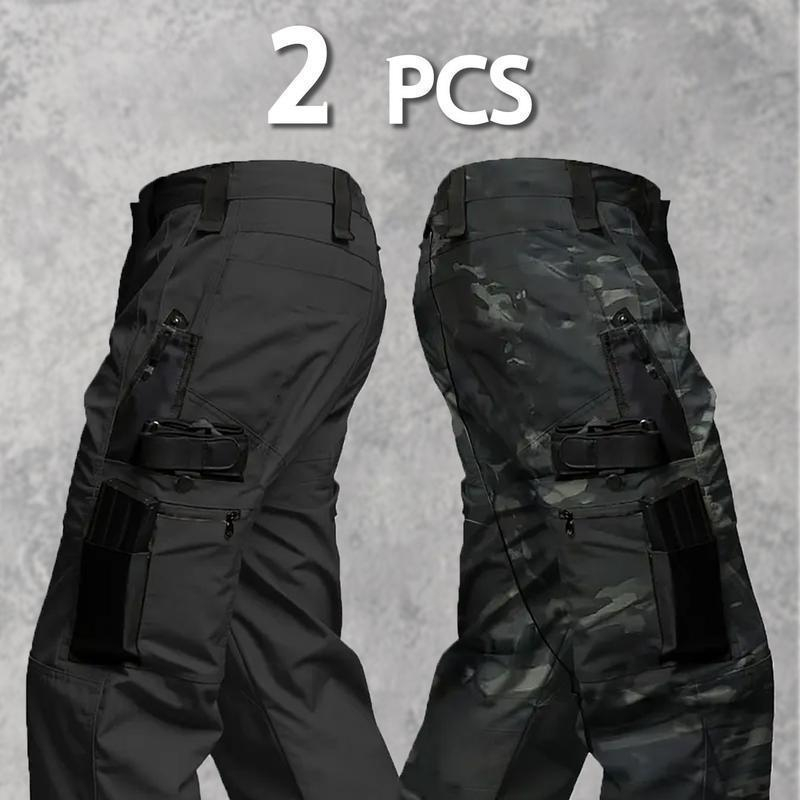 Men's Solid Color Tactical Work Pants,230g/m² new fabric，with Multiple Pockets and Zipper Closures, Durable Outdoor Training Pants, Available in Multiple Colors, Fishing, outdoor activities, work, hiking, camping，Suitable for Spring and Autumn Wear.