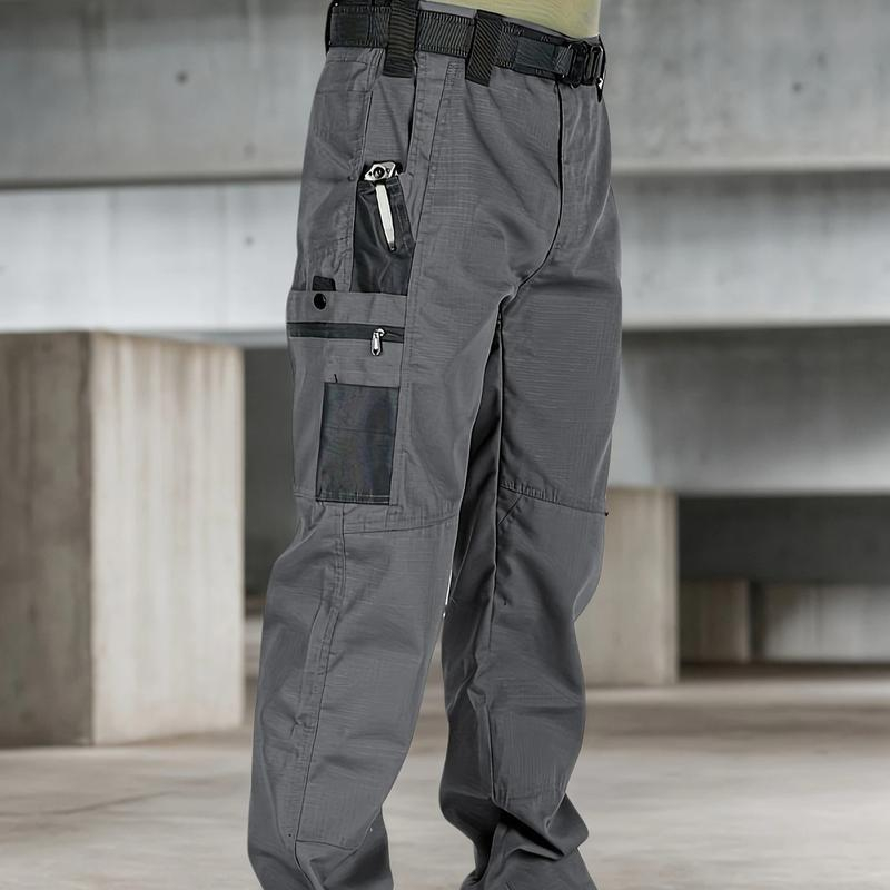 Men's Solid Color Tactical Work Pants,230g/m² new fabric，with Multiple Pockets and Zipper Closures, Durable Outdoor Training Pants, Available in Multiple Colors, Fishing, outdoor activities, work, hiking, camping，Suitable for Spring and Autumn Wear.