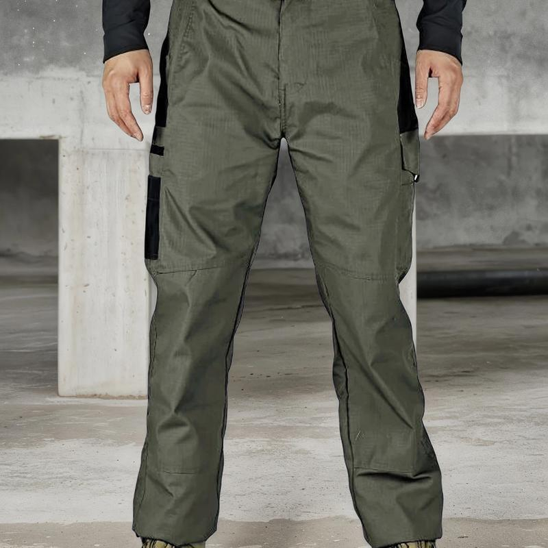 Men's Solid Color Tactical Work Pants,230g/m² new fabric，with Multiple Pockets and Zipper Closures, Durable Outdoor Training Pants, Available in Multiple Colors, Fishing, outdoor activities, work, hiking, camping，Suitable for Spring and Autumn Wear.