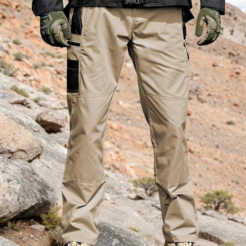Men's Solid Color Tactical Work Pants,230g/m² new fabric，with Multiple Pockets and Zipper Closures, Durable Outdoor Training Pants, Available in Multiple Colors, Fishing, outdoor activities, work, hiking, camping，Suitable for Spring and Autumn Wear.