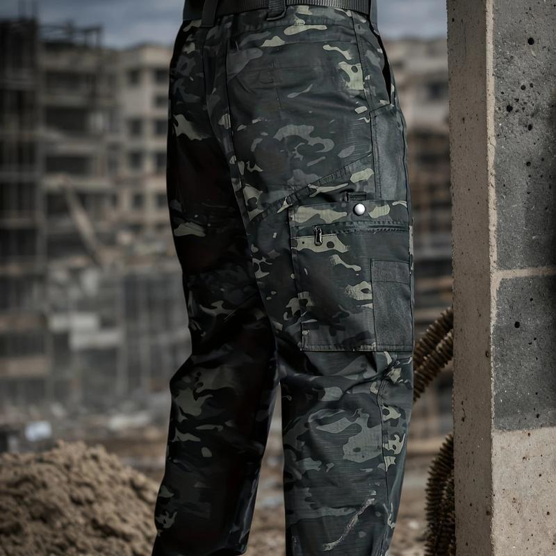 Men's Solid Color Tactical Work Pants,230g/m² new fabric，with Multiple Pockets and Zipper Closures, Durable Outdoor Training Pants, Available in Multiple Colors, Fishing, outdoor activities, work, hiking, camping，Suitable for Spring and Autumn Wear.