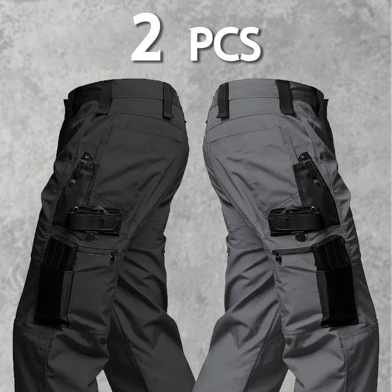 Men's Solid Color Tactical Work Pants,230g/m² new fabric，with Multiple Pockets and Zipper Closures, Durable Outdoor Training Pants, Available in Multiple Colors, Fishing, outdoor activities, work, hiking, camping，Suitable for Spring and Autumn Wear.