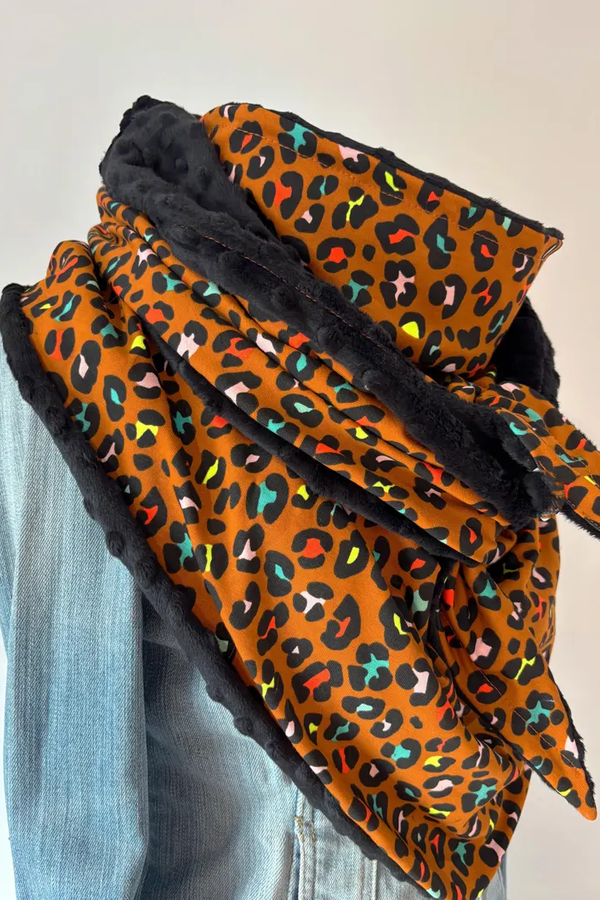 Western Cowboy Leopard Print Warm Neck Hood Warm Neck Cover