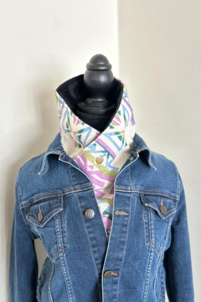 Women's Western Cowboy Aztec Warm Neck Hood