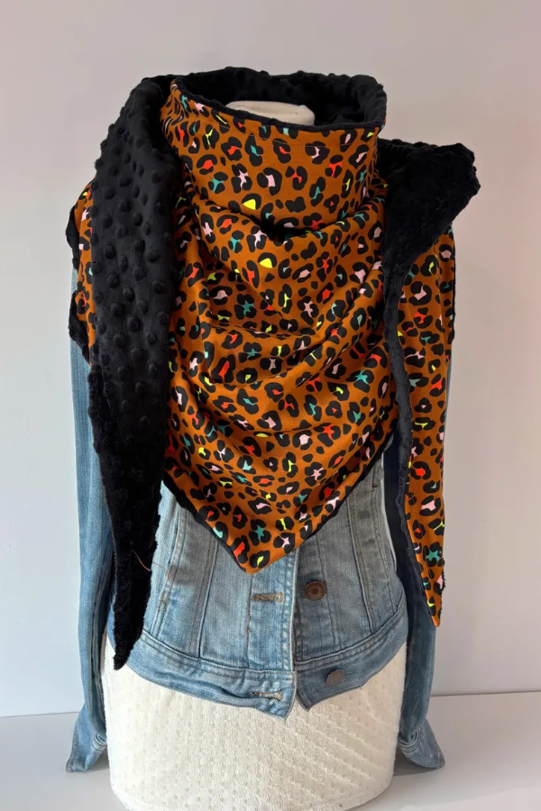 Western Cowboy Leopard Print Warm Neck Hood Warm Neck Cover