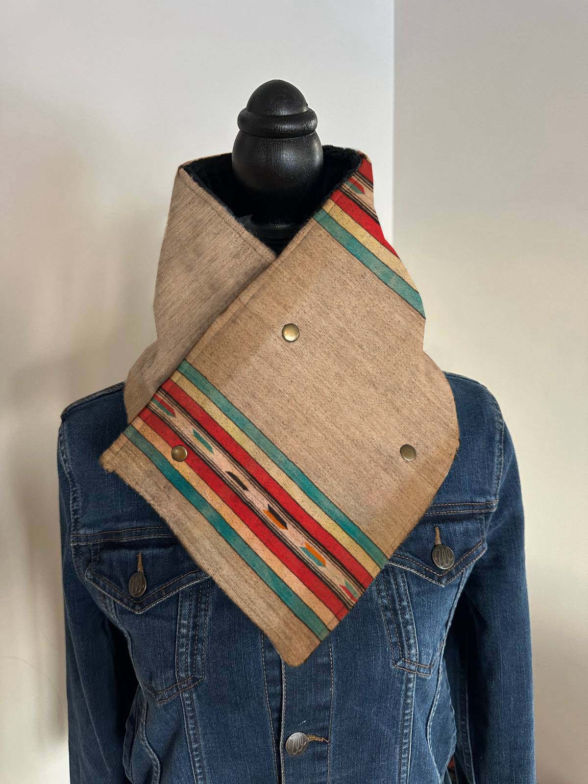 Western Cowboy Aztec Warm Neck Hood