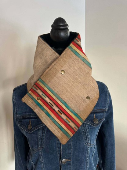 Western Cowboy Aztec Warm Neck Hood