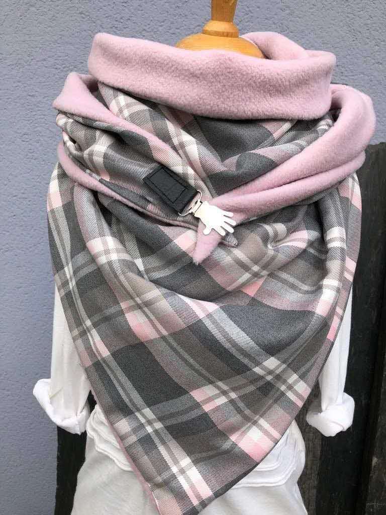 Western Cowboy Plaid Warm Neck Hood