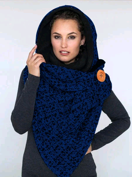 Western Cowboy Cashew Flower Pattern Warm Neck Hood