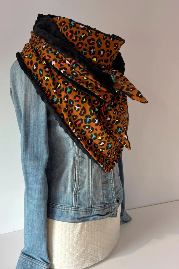 Western Cowboy Leopard Print Warm Neck Hood Warm Neck Cover