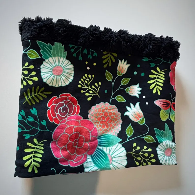 Printed Velvet Inside Warm Scarf