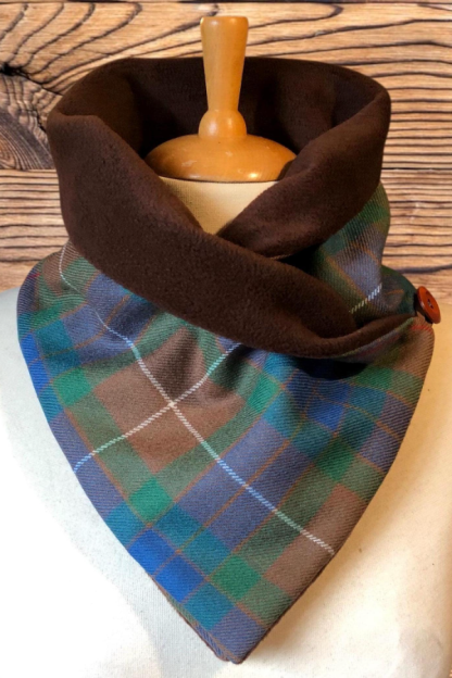 Plaid Double-layer Warm Scarf 23 * 90com