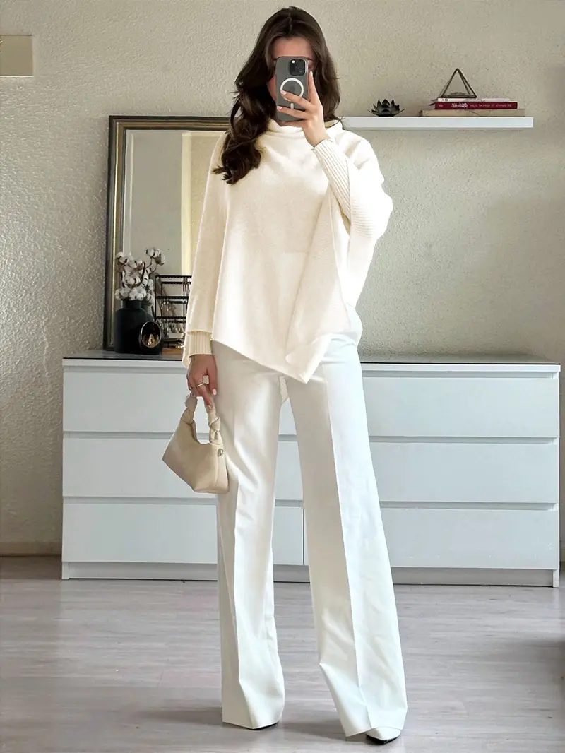 Women's Plain Loose Elegant Fashion Knit Shawl, Fall & Winter Mid-Weight Knit Wrap, Stylish Versatile Accessory for Ladies, Trendy Solid Shawl, Loose Fit Shawl