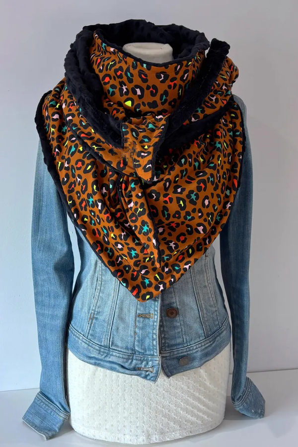 Western Cowboy Leopard Print Warm Neck Hood Warm Neck Cover