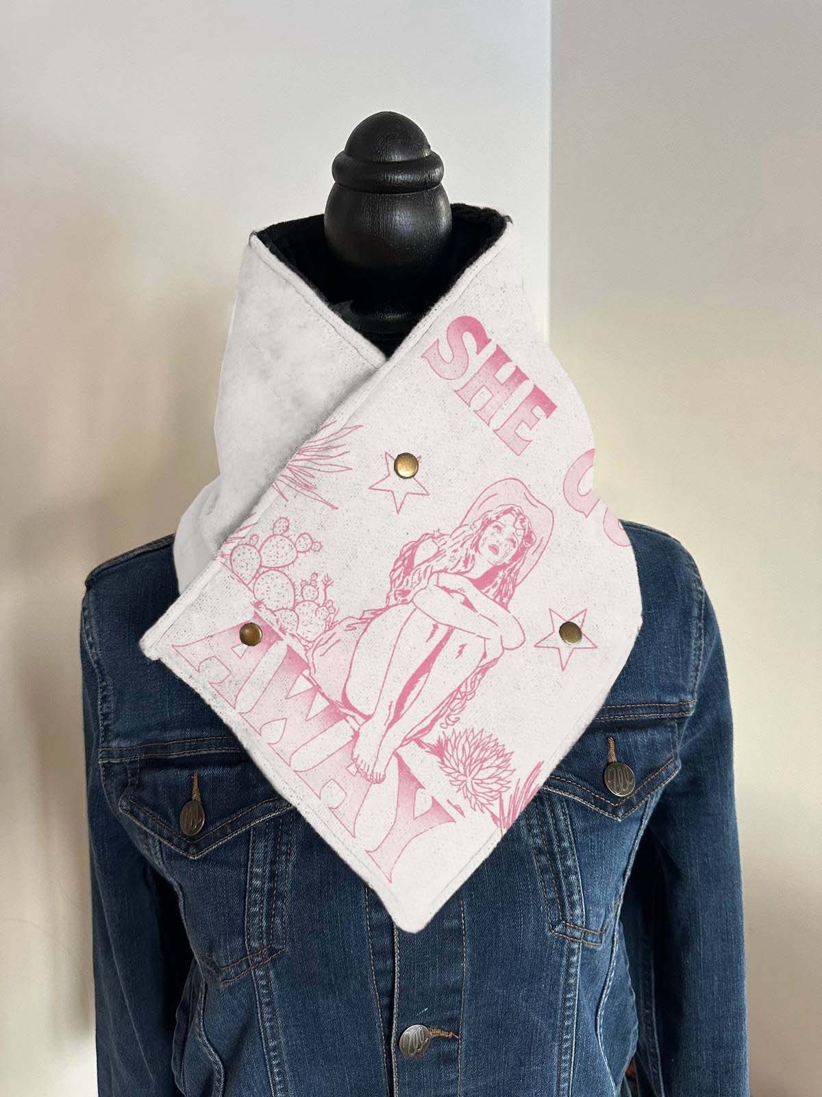 Western Cowgirl Warm Neck Hood