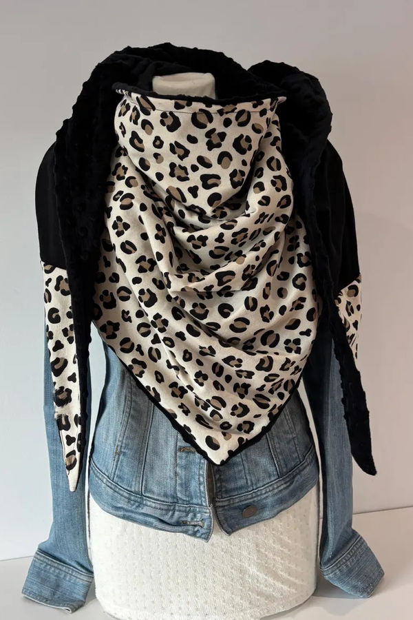 Western Cowboy Leopard Print Warm Neck Hood Warm Neck Cover