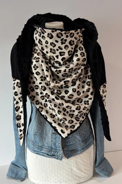 Western Cowboy Leopard Print Warm Neck Hood Warm Neck Cover