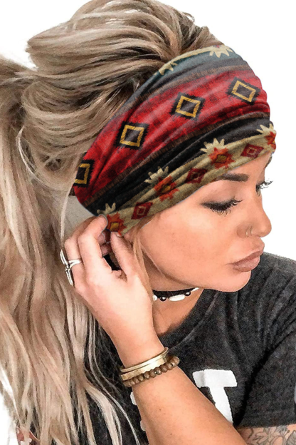 Women's Boho Twist Headbands – Soft Stretchy Wide Hair Bands for Yoga, Festivals and Casual Wear