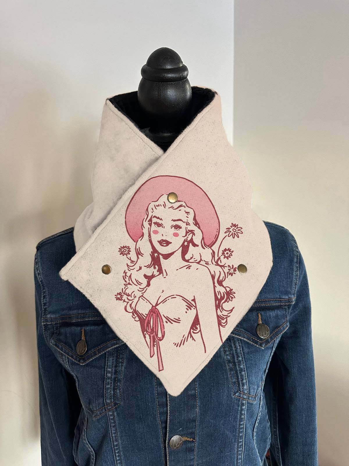 Western Cowgirl Warm Neck Hood