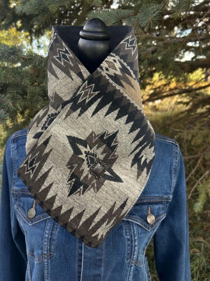 Western Cowboy Aztec Warm Neck Hood