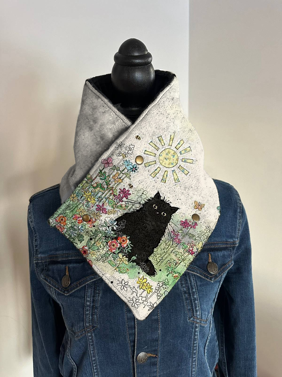 Women's Western Cowboy Cat Sun Aztec Warm Neck Hood