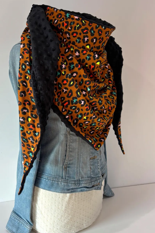 Western Cowboy Leopard Print Warm Neck Hood Warm Neck Cover