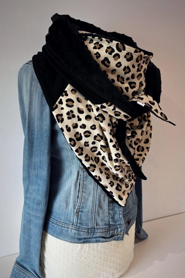 Western Cowboy Leopard Print Warm Neck Hood Warm Neck Cover