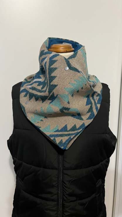 Western Cowboy Aztec Warm Neck Hood