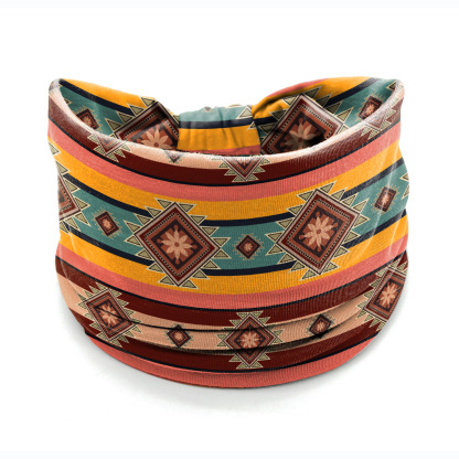 Women's Boho Twist Headbands – Soft Stretchy Wide Hair Bands for Yoga, Festivals and Casual Wear